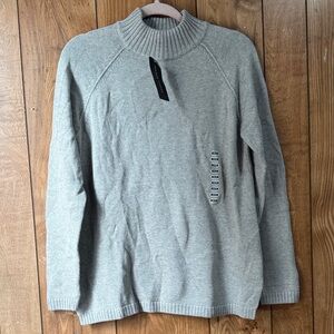 JEANNE PIERRE Gray Turtleneck Sweater